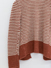 SWAYING 25 Autumn/Winter Chunky Striped Pocket Detail Cardigan SW-SW25AW1T28C1S2-LZ Chestnut Brown